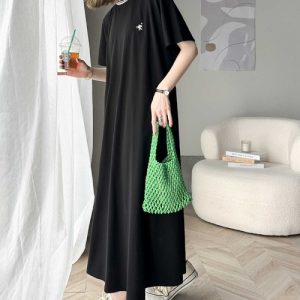 Java 「Java」 半袖ワンピース MEDIUM ブラック レディース