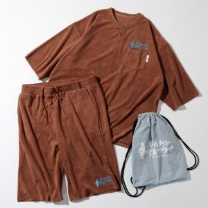 FREAK'S STORE tシャツ SAUVENIR/サウベニア 別注 KANNAIGI × サウナ田ヒロユキ パイル/館内着/セットアップ/ナップサック付き メンズ レディー