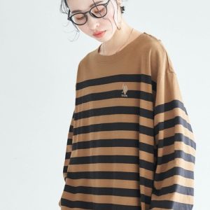 U.S. POLO ASSN. 「U.S. ASSN.」 長袖ワンピース FREE ブラウン レディース