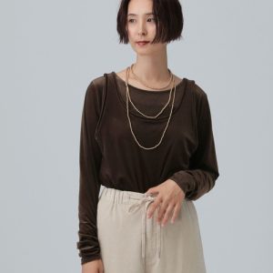 LEPSIM tシャツ シアーベロアタンクセットプルオーバー　582463 レディース