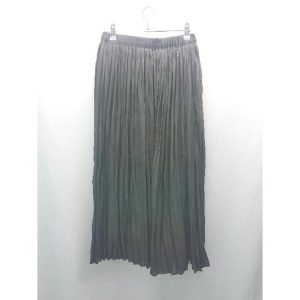 ◇ ROPE PICNIC ロペピクニック ウエストゴム 無地 シンプル ロング プリーツ スカート サイズ38 ブラック レディース E