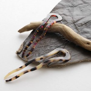 Jewel VOX かんざし 簪 U字コーム ヘアアクセ レディース まとめ髪 アセチ チェッカーフラグ マーブル模様 30代 40代 50代 女性 ブランド