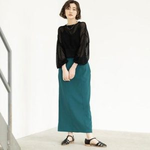 GeeRA ジーラ ロングナロースカート （グリーン）